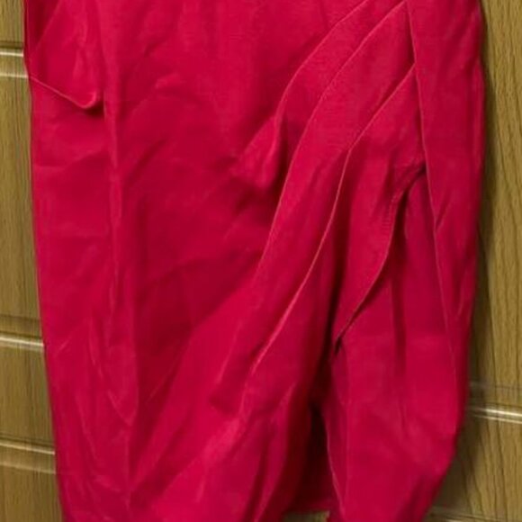Red Puff Sleeve Dress - Picture 3 of 3